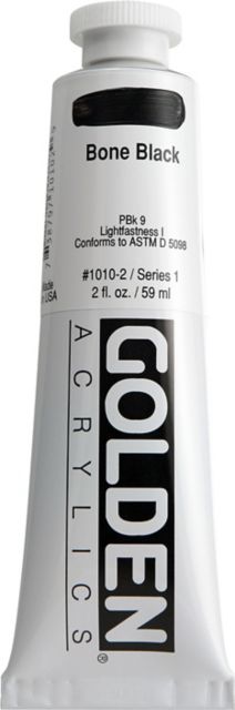 Heavy Body Acrylic Bone Black 2 oz
