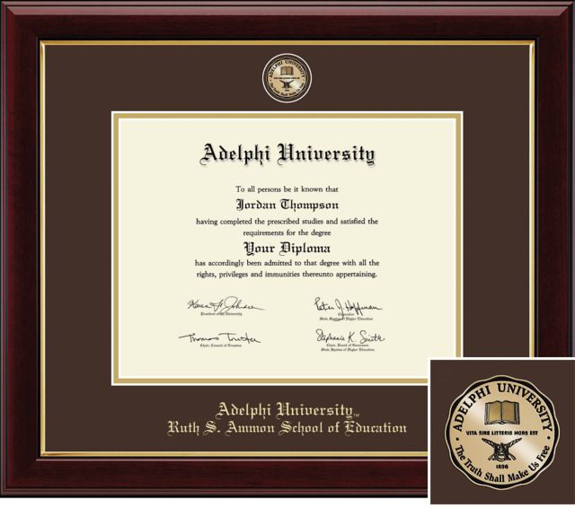 Church Hill Classics Masterpiece Diploma Frame. Ruth S. Ammon School of Education - ONLINE ONLY
