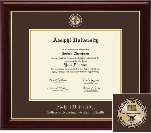 Church Hill Classics Masterpiece Diploma Frame. College of Nursing and Public Health - ONLINE ONLY
