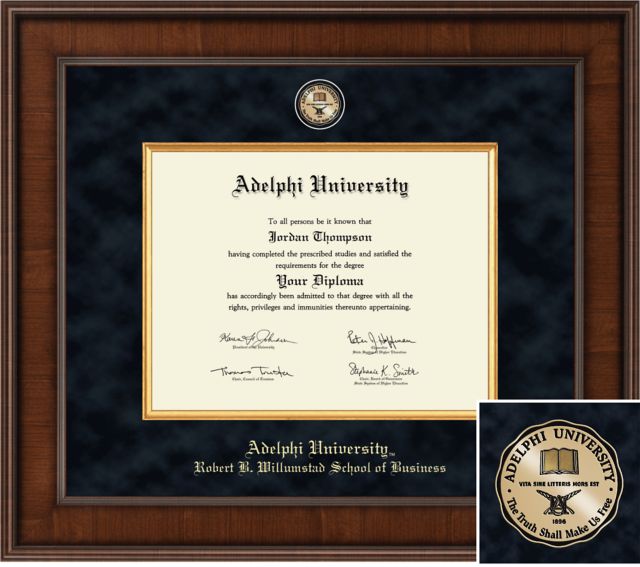 Church Hill Classics Presidential Diploma Frame. Robert B.Willumstad School of Business - ONLINE ONLY