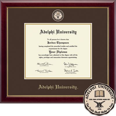 Adelphi University Masterpiece Diploma Frame - Associates, Bachelors, Masters, PhD.