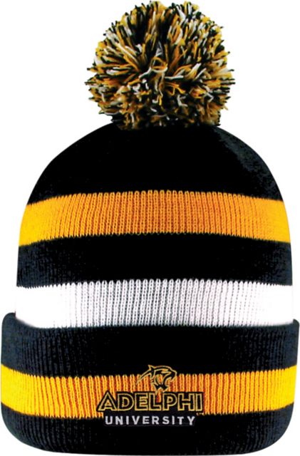 Adelphi University Knit Cuff Pom Hat