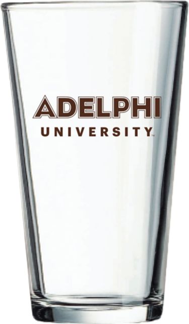 Adelphi University 16 oz. Glass