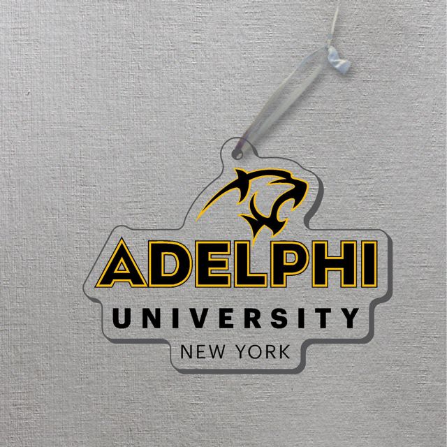 Adelphi University 3'' x 4'' Etched Plexiglass Ornament