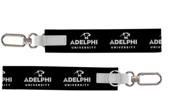 Adelphi University Carabiner Strap Keychain