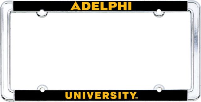 Adelphi University Thin Dome License Plate Frame
