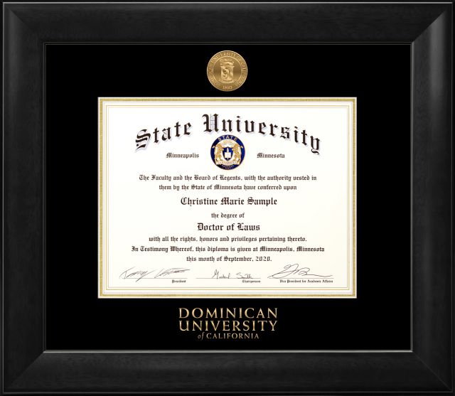Dominican University of California 8 x 10 Lancaster Black Diploma Frame