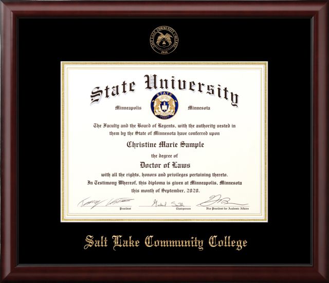 Salt Lake Community College 7x9 Diploma Frame