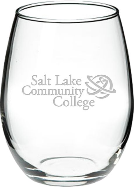 Salt Lake Community College 21 oz. Stemless Wine Glass