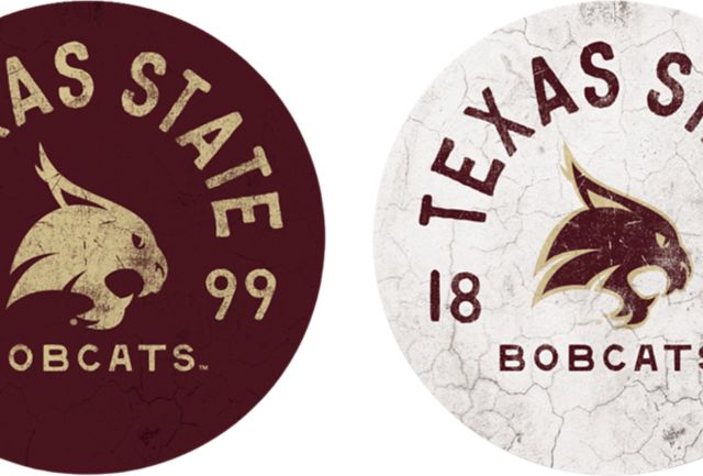 Texas State University Bobcats Car Coaster - 2 Pack