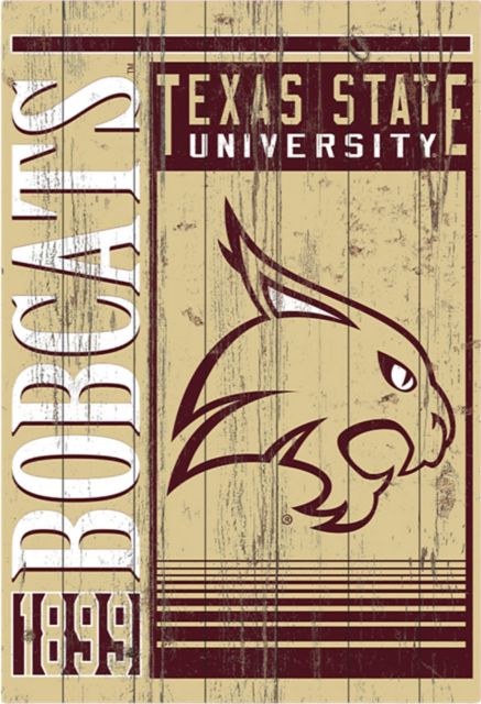 Texas State University 25''x 36'' Showcase Plank Sign - ONLINE ONLY