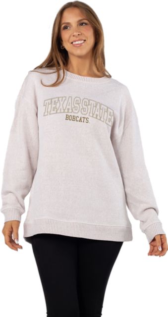 Texas State University Bobcats Women's Warmup Crewneck Sweatshirt