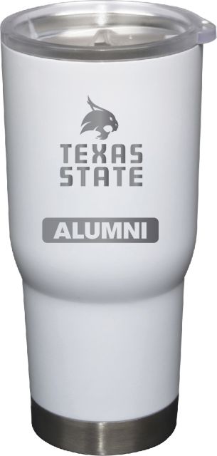 22 oz White Stainless Steel Tumbler Alumni