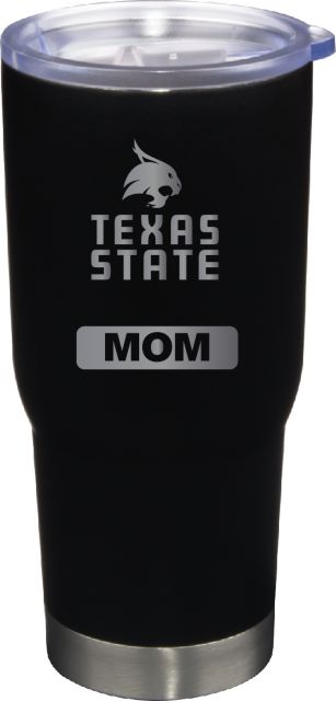 22 oz Matte Black Stainless Steel Tumbler Mom