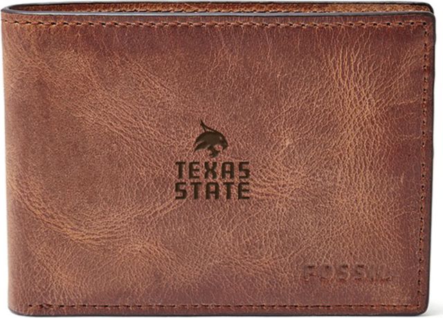 Fossil Leather Derrick Front Pocket Bifold - Brown - ONLINE ONLY