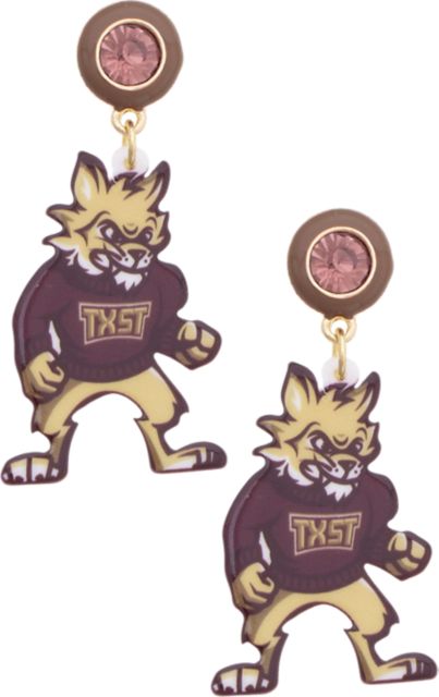 Texas State University Bobcats Women's Resin Earrings