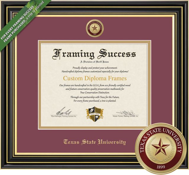 Framing Success Prestige 11 x 14 BA/MA Diploma with Double mat and Enameled Medallion