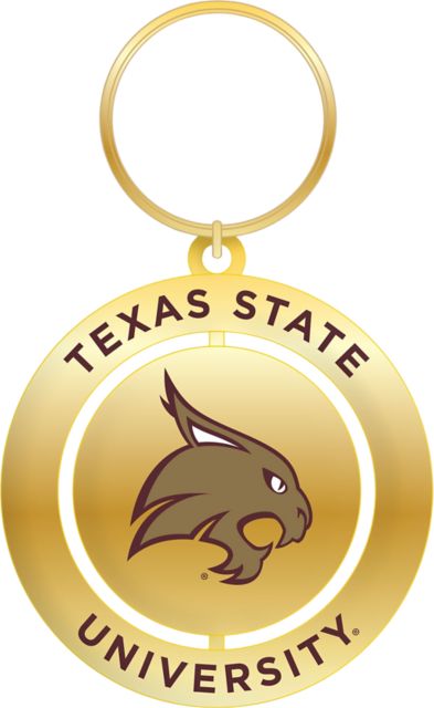 Texas State University Bobcats Spinner Key Tag