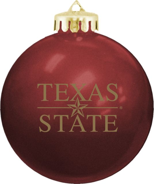 Texas State University Shatterproof Round Ornament