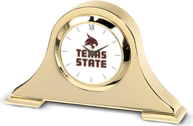 CSI Gold Napoleon Desk Clock With Colored Medallion - ONLINE ONLY