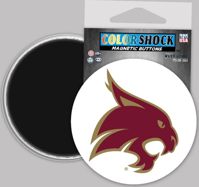 Texas State University Bobcats 3" Button Magnet