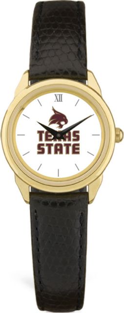 CSI Women's Black Leather Watch(Gift Boxed) With Colored Medallion - ONLINE ONLY