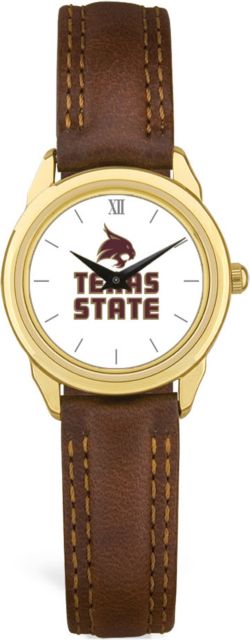 CSI Withomens Browithn Leather Withatch With Colored Medallion - ONLINE ONLY