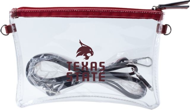 Texas State University Bobcats Clear Crossbody Bag