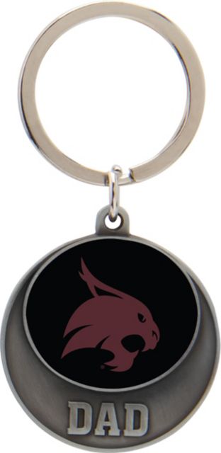 Texas State University Dad Keychain