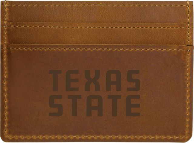Texas State University Leather Card Holder