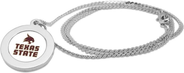 CSI Silver Pendant Necklace With Colored Medallian - ONLINE ONLY