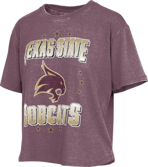 Texas State University Bobcats Women's Cropped Short Sleeve T-Shirt