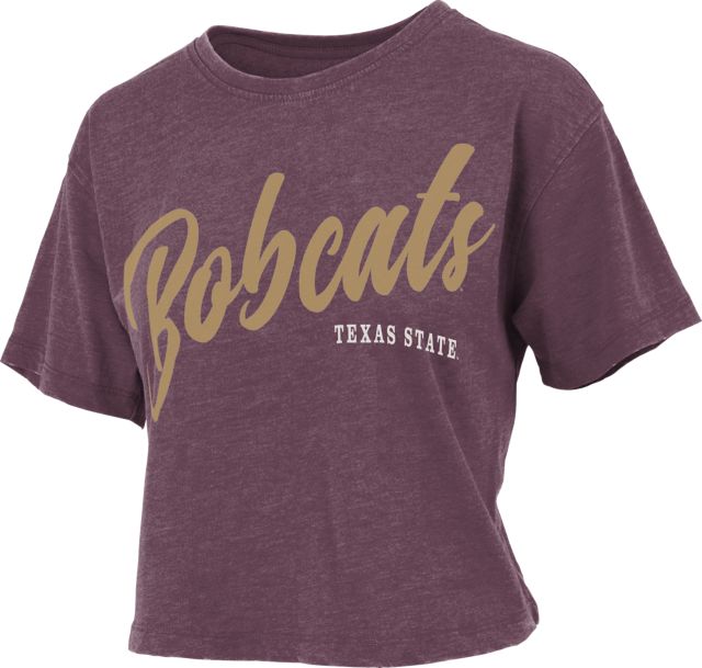 Texas State University Bobcats Women's  Crop Short Sleeve T-Shirt
