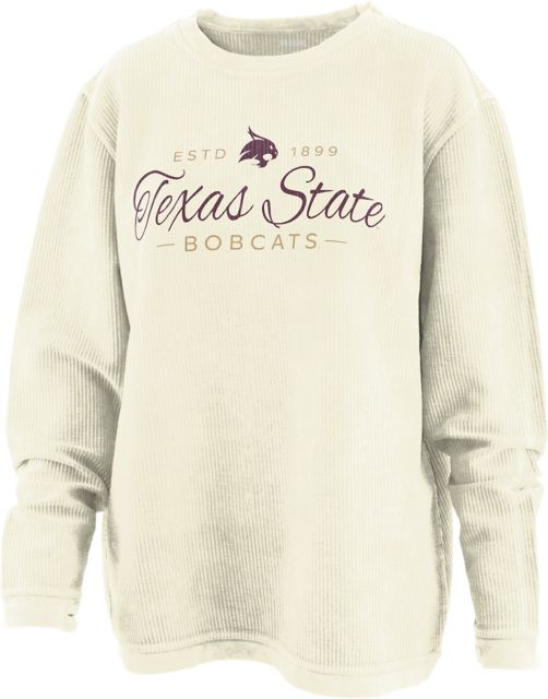 Texas State University Bobcats Women's Corduroy Crewneck Sweatshirt