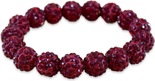 Texas State University Rhinestone Bead Bracelet