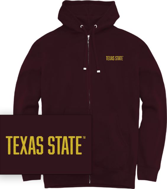 Texas State University Chainstitch Full Zip Hooded Sweatshirt