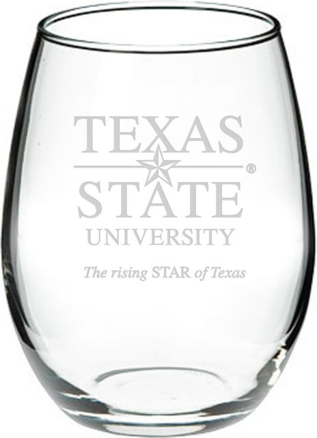 Texas State University 21 oz. Stemless Wine Glass