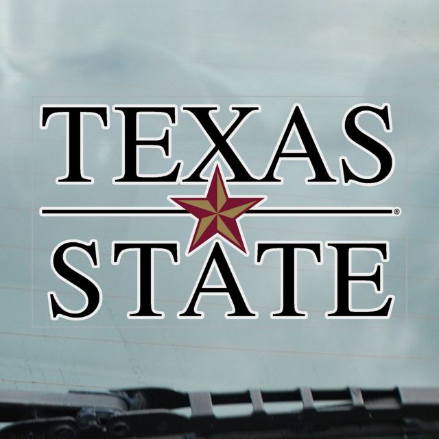 Texas State University Cling Decal