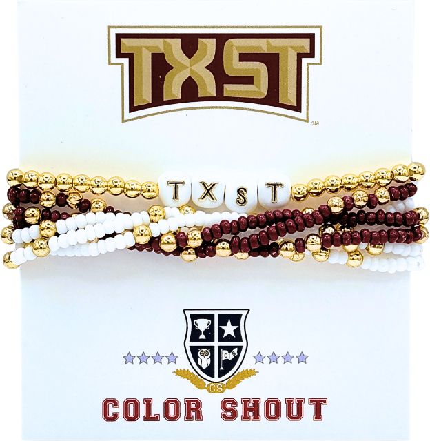 Texas State University Lucky 7 Bracelet Stack