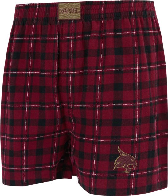Texas State University Bobcats Flannel Boxers