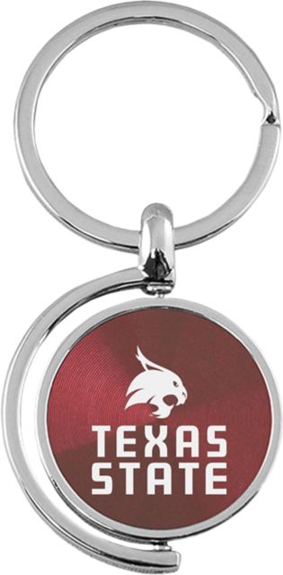 Texas State University Spinner Keychain