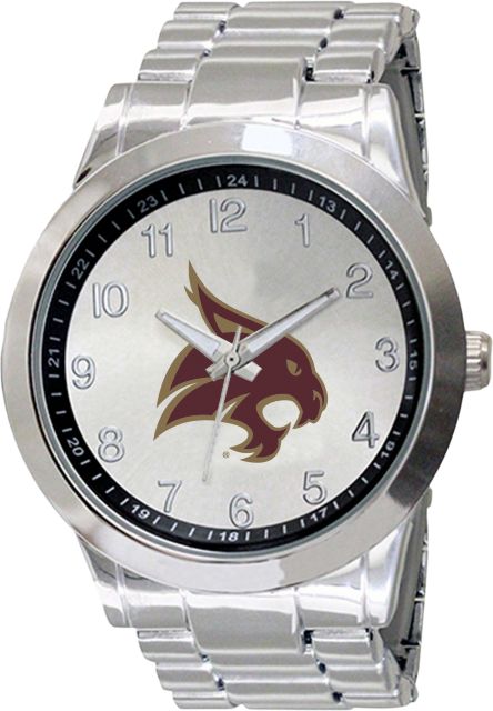 Texas State University 44mm Men's Stainless Steel Watch