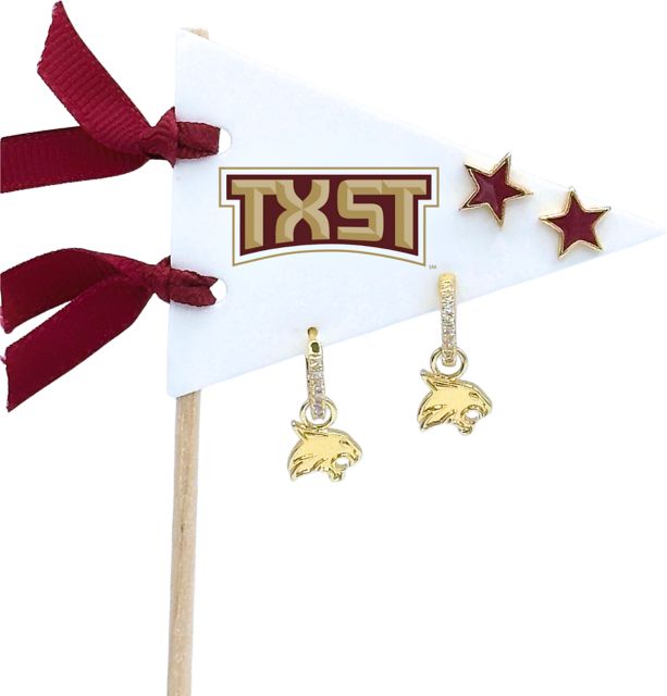 Texas State University Pennant Earring Set - 2 Pair