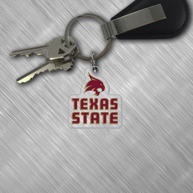 Texas State University Bobcats Keychain