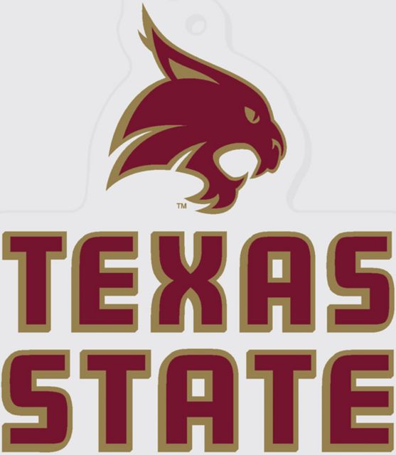 Texas State University 3'' x 4'' Etched Plexiglass Ornament