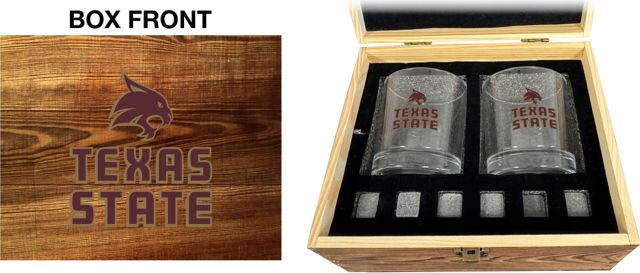 Texas State University Rock Glass Box Set