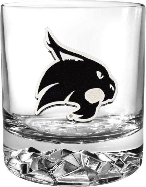 Texas State University Bobcats Round Glass