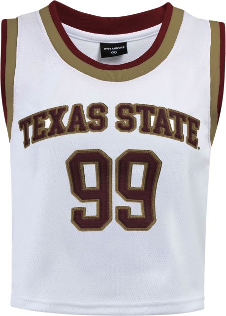 Texas State University Women's Cropped Basketball Jersey