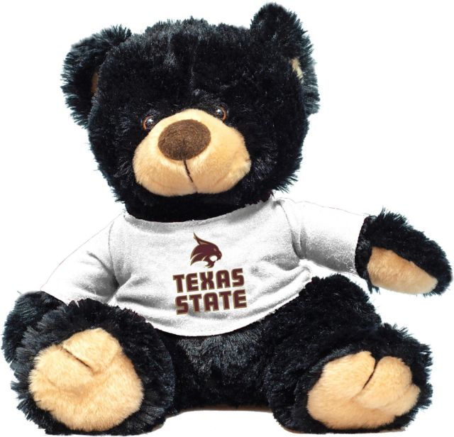 Texas State University 12'' Plush Noah Bear - Black - ONLINE ONLY