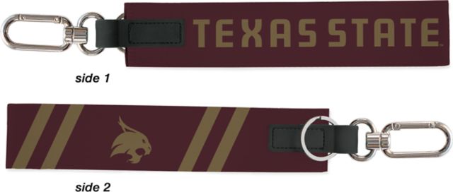Texas State University Bobcats Carabiner Strap Keychain